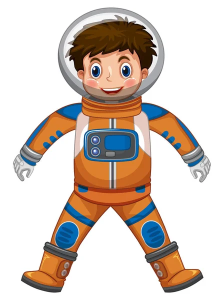 Felice ragazzo in costume da astronauta — Vettoriale Stock