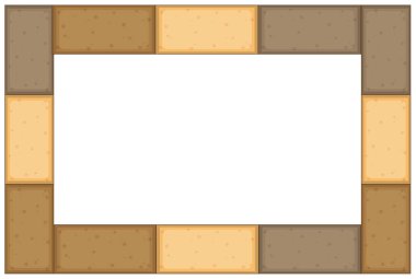 Kahverengi tuğla ile sınır şablonu