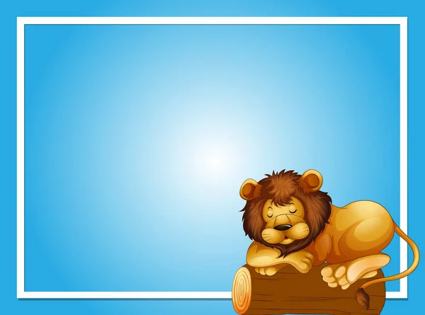 Kocka sablon alvó oroszlán — Stock Vector