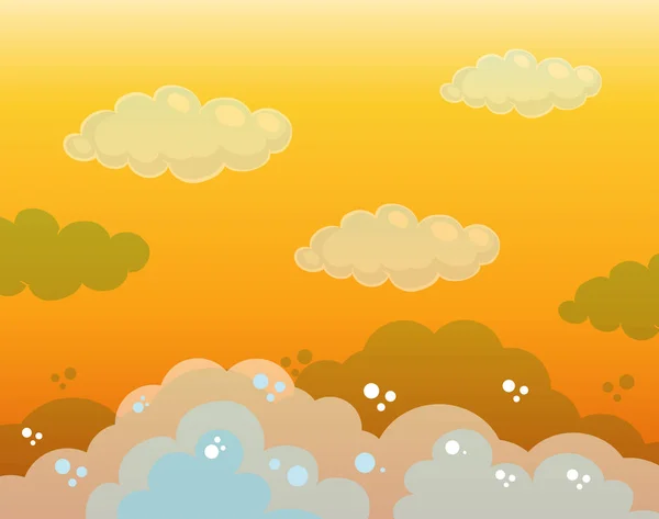 Diseño de fondo con cielo naranja — Vector de stock