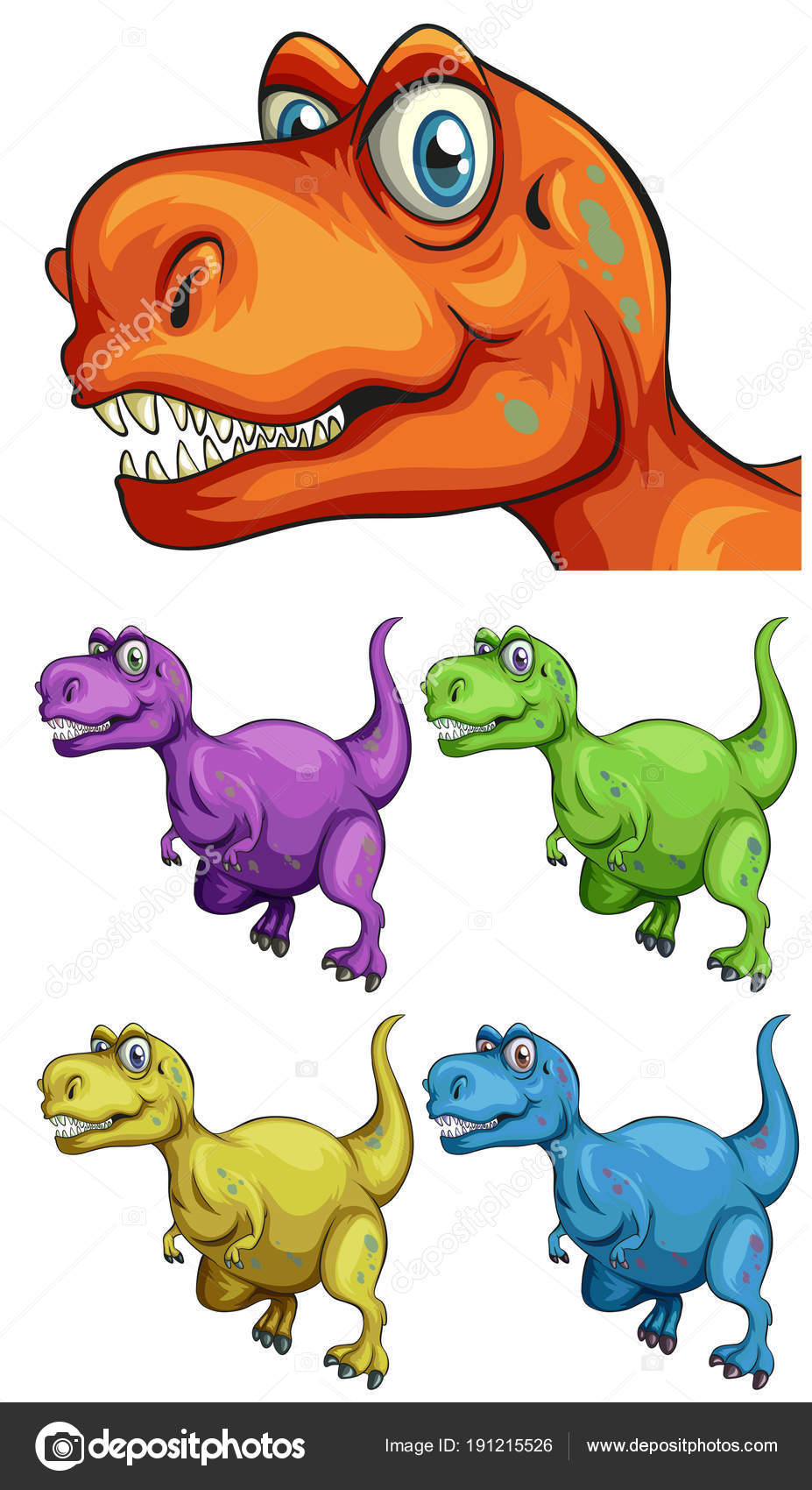 Tyrannosaurus Dinossauro Desenho Animado Personagem Etiqueta