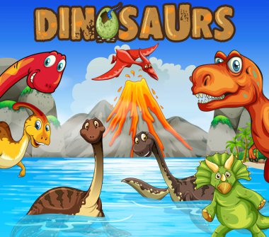 Okyanus dinozorlar farklı türleri