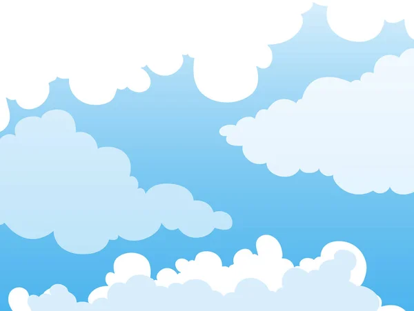 Diseño de fondo con nubes en el cielo azul — Vector de stock