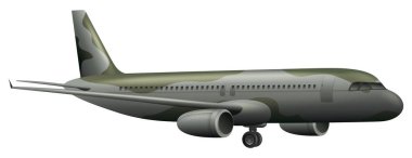 Beyaz zemin üzerine ordu uçak