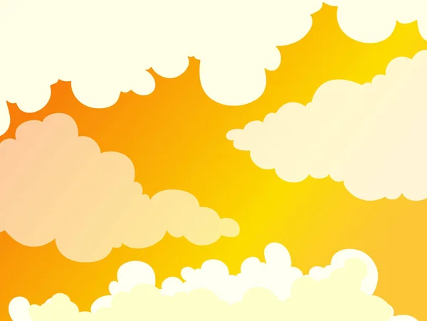 Fundo céu dourado nublado bonito —  Vetores de Stock