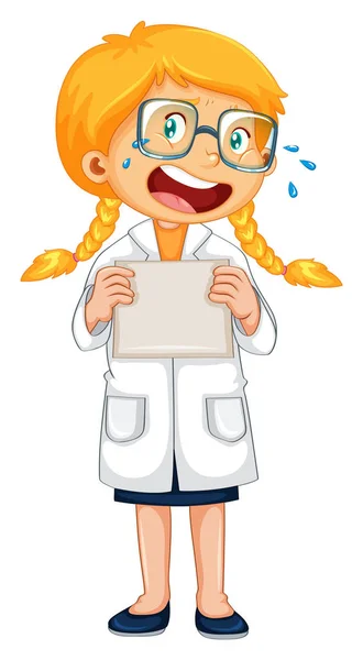 Un doctor llorando en uniforme — Vector de stock