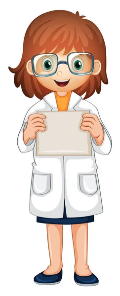 Un médico con uniforme sobre fondo blanco — Vector de stock