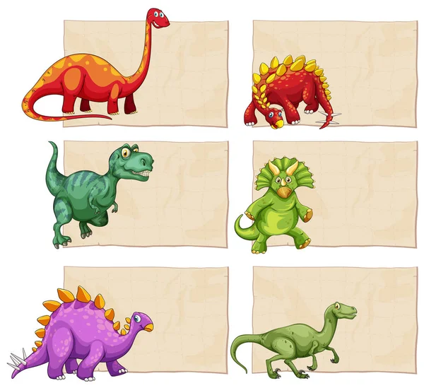 Tom mall med dinosaurier — Stock vektor