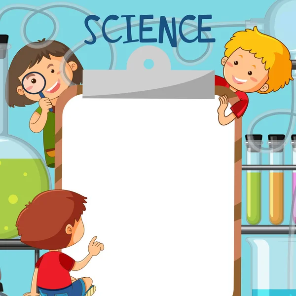 Modelo de Nota Científica para Crianças —  Vetores de Stock