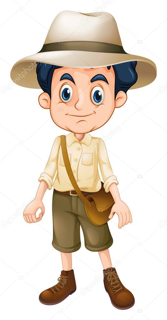 A Boy Scout Wearing Hat