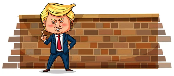 Éditorial - Croquis de Donald J. Trump, président de th — Image vectorielle