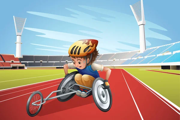 Paraolimpijskich sportowców na stadionie — Wektor stockowy