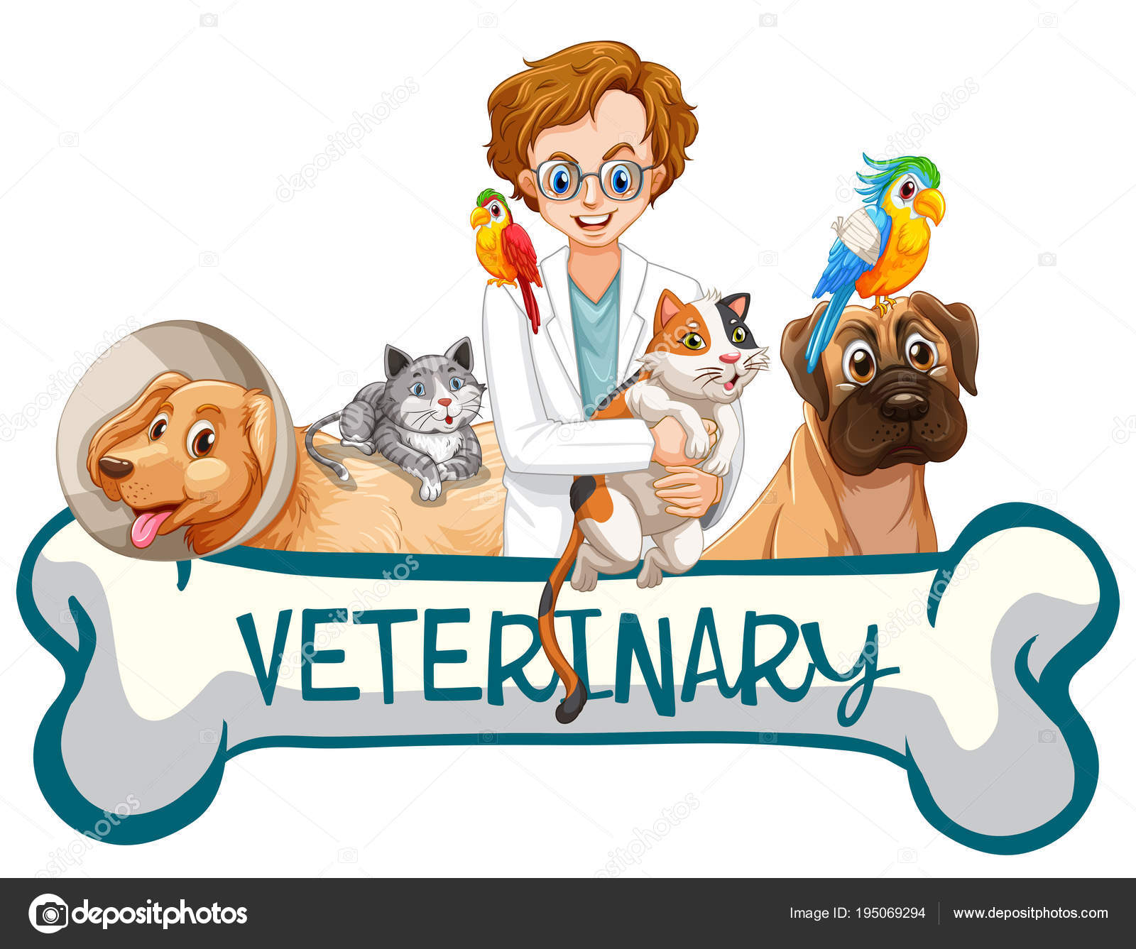 A Banner of Veterinary Clinic Stock Vector by ©interactimages