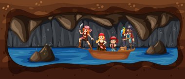 Korsan Underground mağara Nehri'nde tekne
