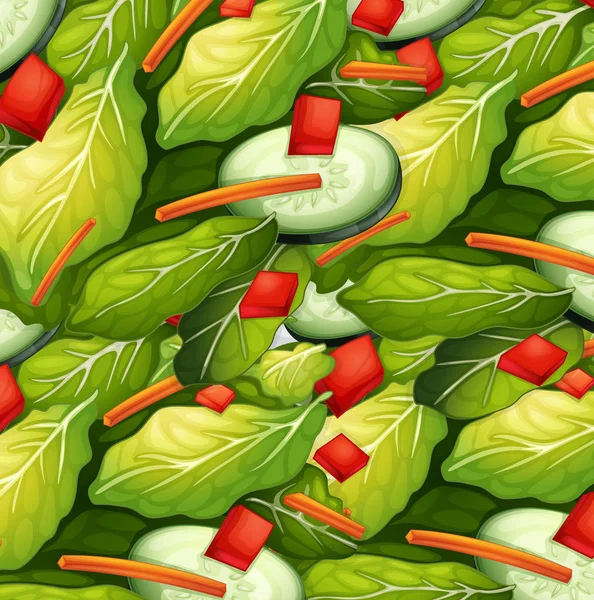 Close-up van gezonde salade schotel — Stockvector