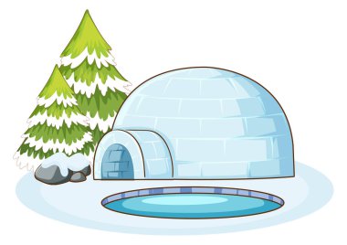 Isolated picture of igloo