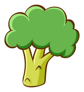 Beyaz arkaplanda brokoli