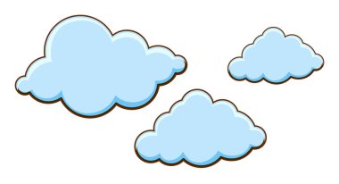 Clouds on white background clipart