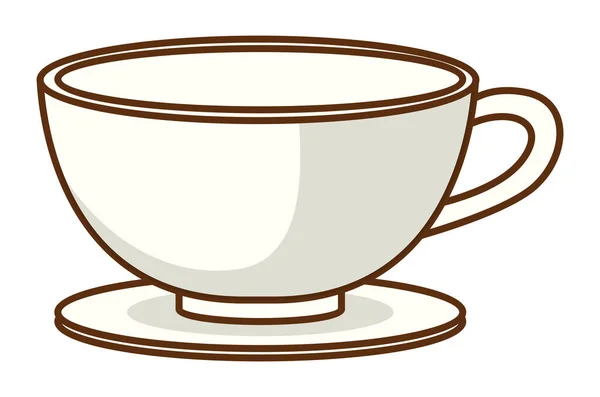 Fehér kávé csésze fehér háttér — Stock Vector