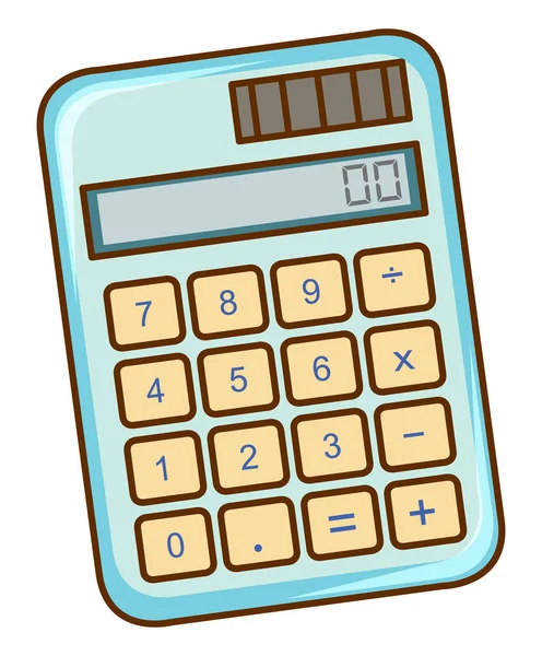 Calculator on white background — Stock Vector