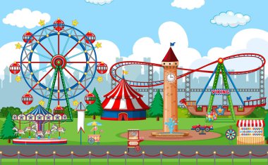 Bir açık hava lunapark sahnesi