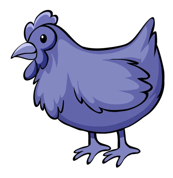 Blue chicken on white background — Stock Vector