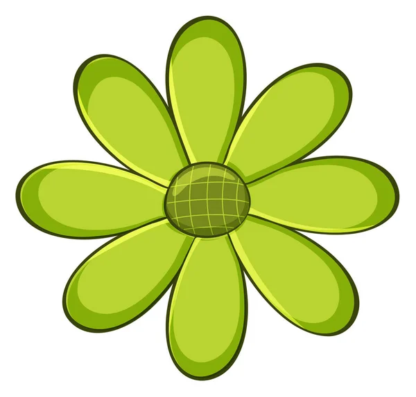 Única flor na cor verde — Vetor de Stock