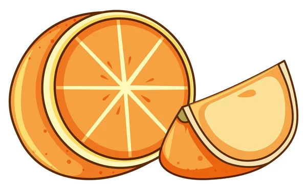 하얀 배경에 있는 오렌지 — 스톡 벡터