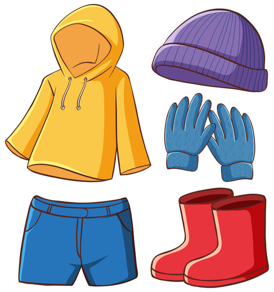 Isolated pictures of clothes