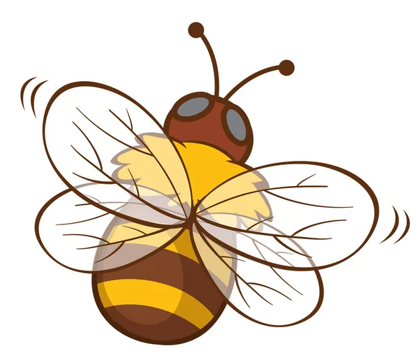 Cute bee on white background — Stock Vector