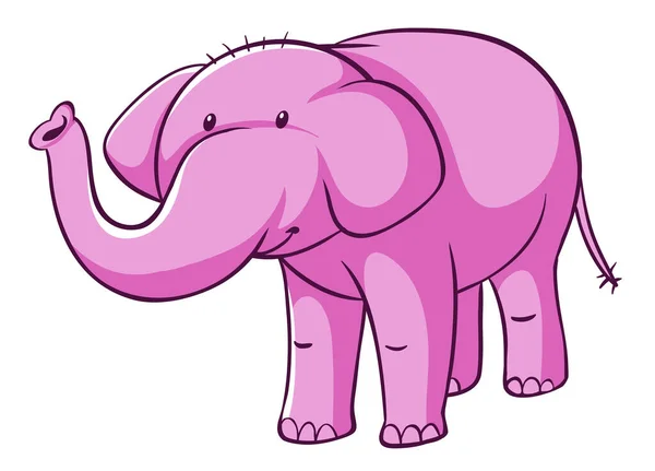 Isolated picture of pink elephant — 스톡 벡터