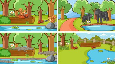 Vahşi doğadaki hayvanların arka plan görüntüleri.