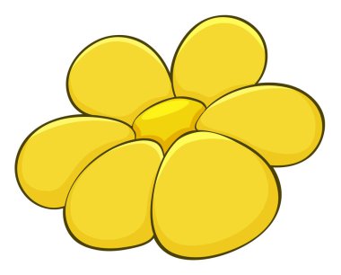 Sarı renkli tek çiçek.