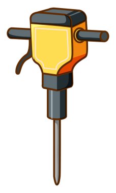 Beyaz arkaplanda elektrikli matkap