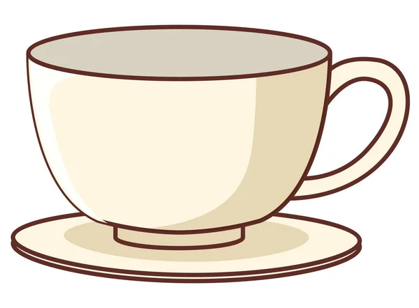 Tasse à café sur fond blanc — Image vectorielle