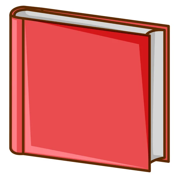 Red book on white background — Stock Vector