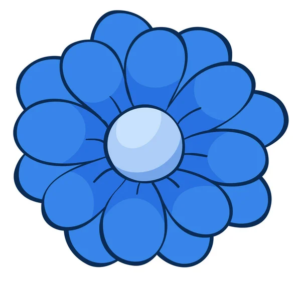 Egyetlen virág kék színben — Stock Vector