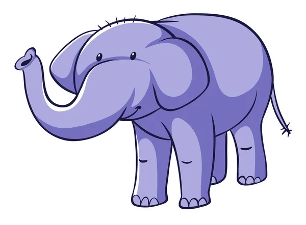 Elszigetelt kép aranyos elefántról — Stock Vector