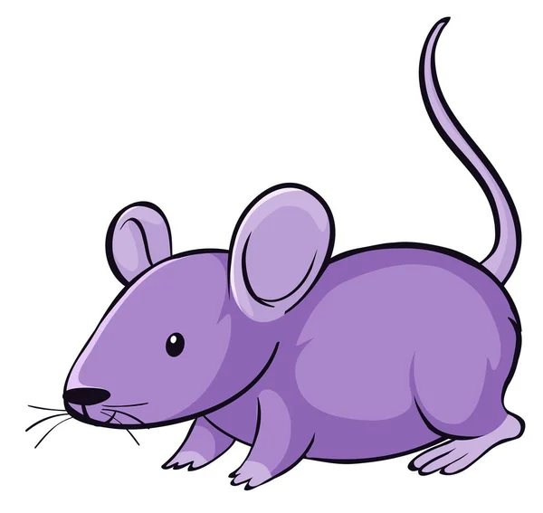 Фіолетова миша на білому тлі — стоковий вектор