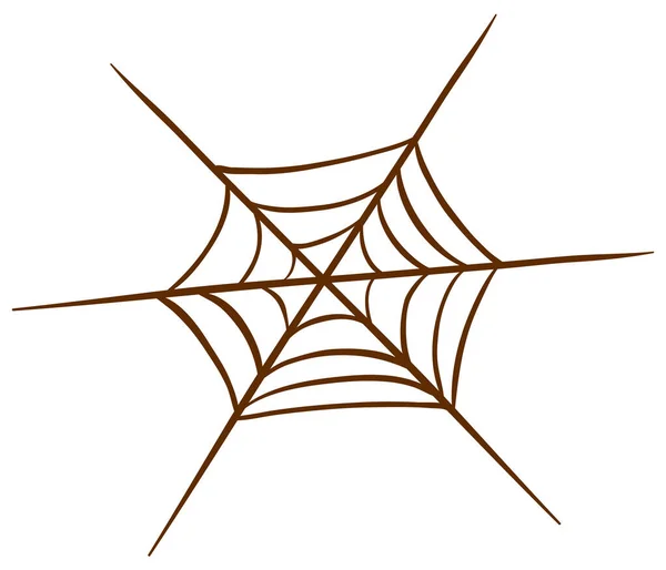 Spinnenweb op witte achtergrond — Stockvector