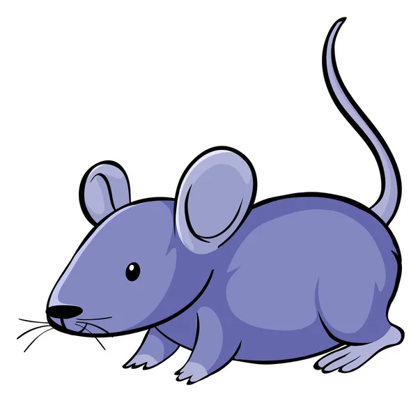 Purple mouse on white background — Stock Vector