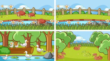 Vahşi doğadaki hayvanların arka plan görüntüleri.