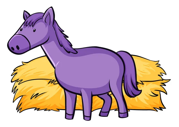 Cheval violet sur fond blanc — Image vectorielle