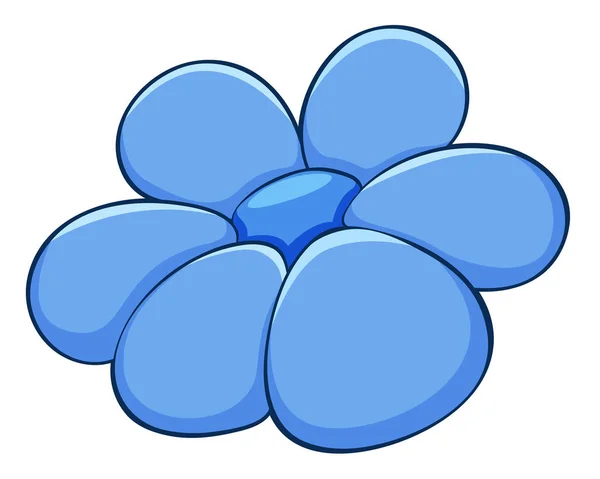 Fleur simple en couleur bleue — Image vectorielle