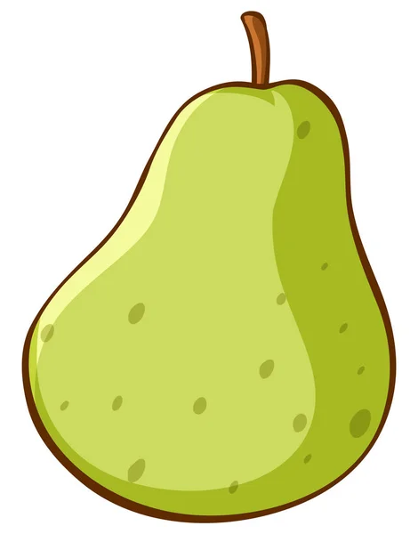 Green pear on white background — Stock Vector
