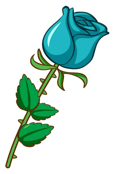 Blue rose on white background — Stock Vector