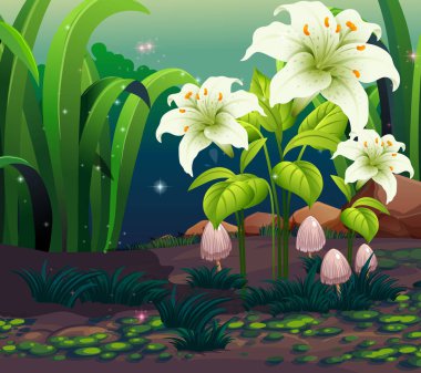 Doğa teması ile arka plan sahnesi