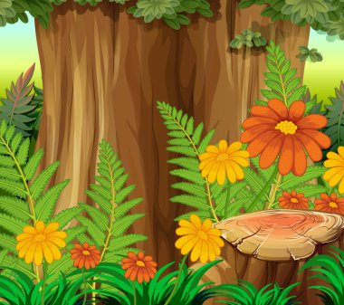 Doğa teması ile arka plan sahnesi