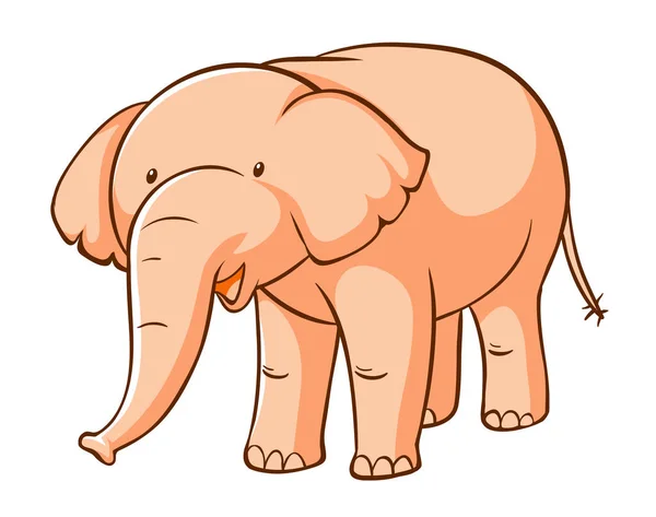 Elefante sobre fondo blanco — Archivo Imágenes Vectoriales