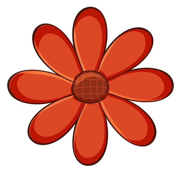 Jednoduchý květ v červené barvě — Stockový vektor